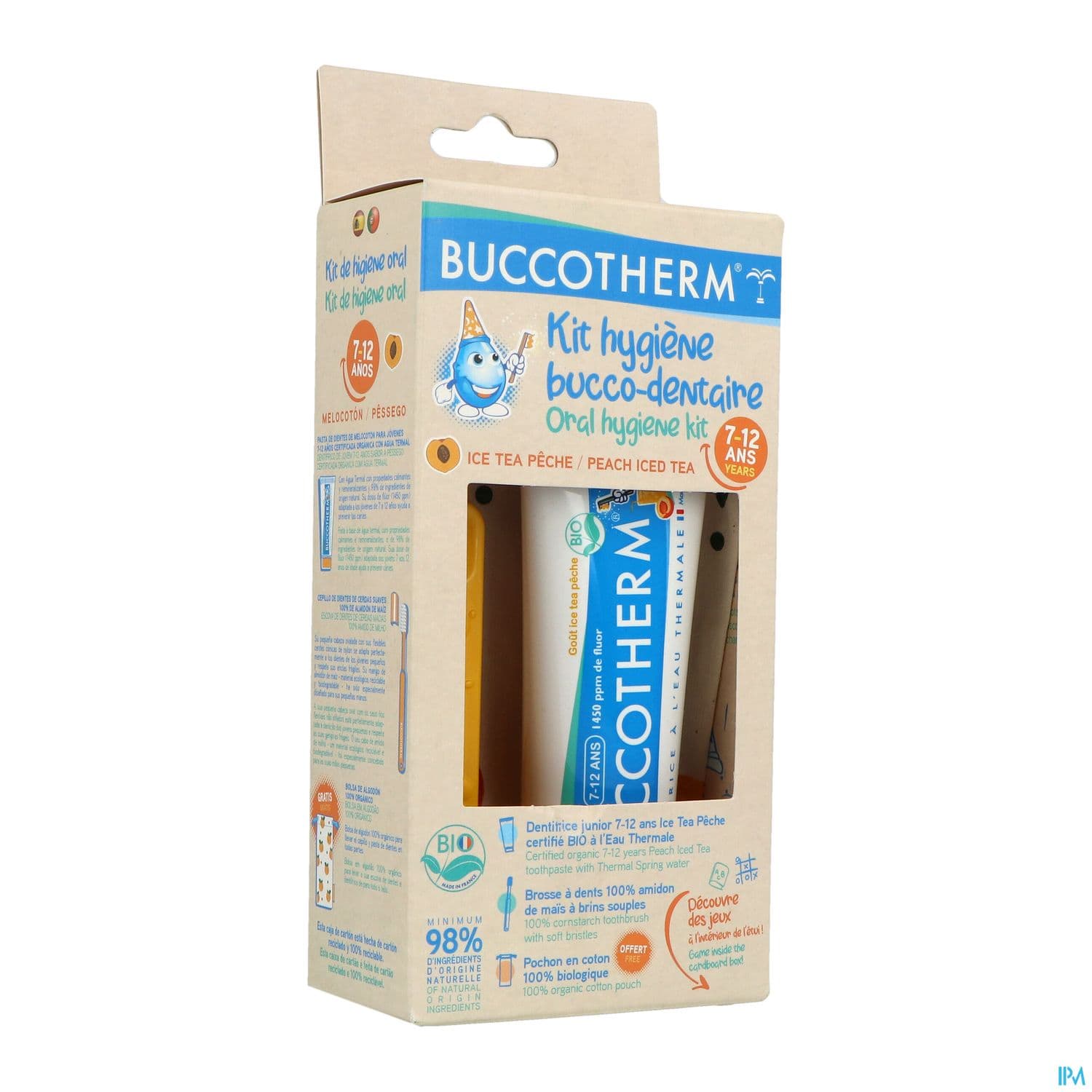 Buccotherm 7/12ans Enfant Dentifrice Ice Tea Bio 50ml + Brosse A Dents