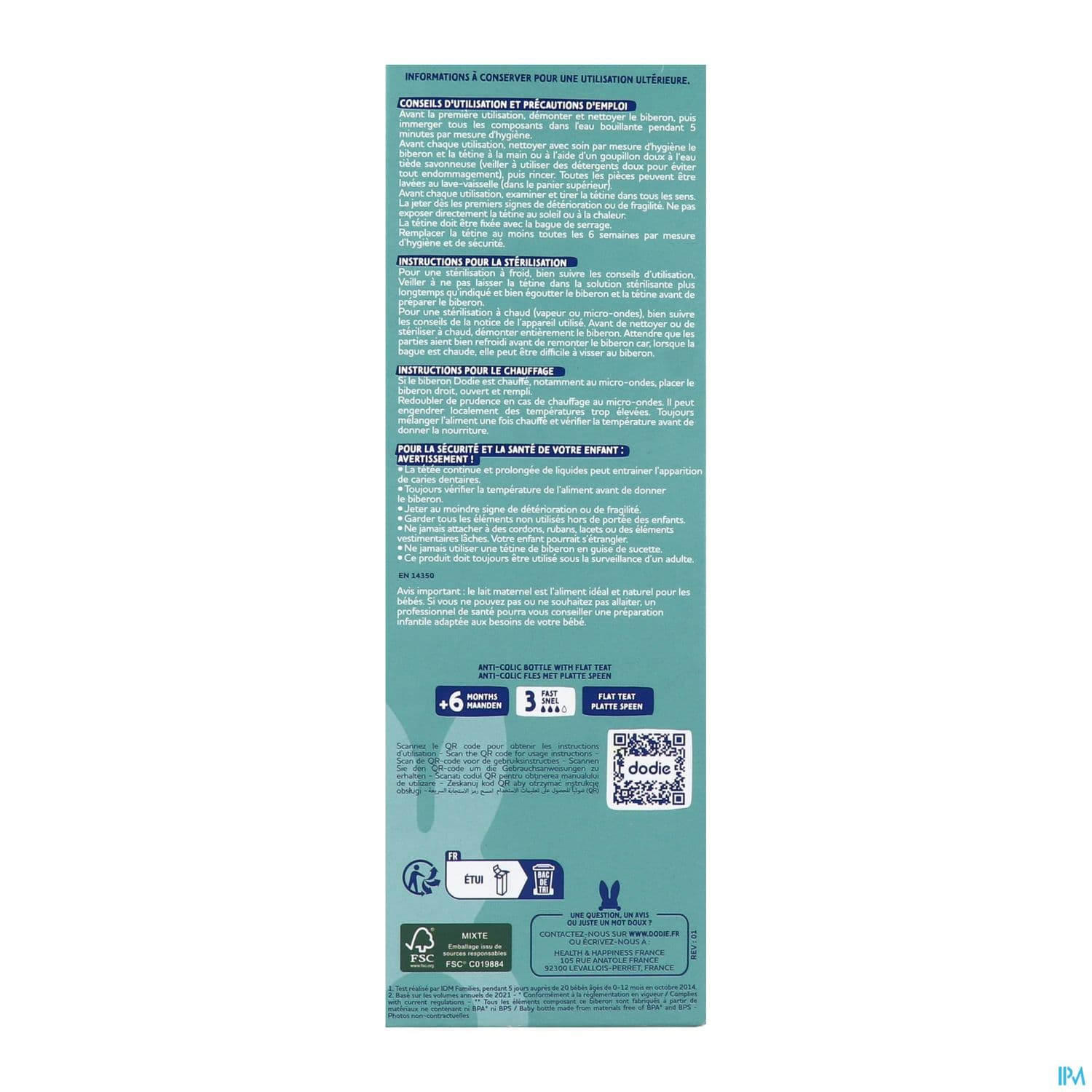 DOD BIB CABANAS 330ML +6M