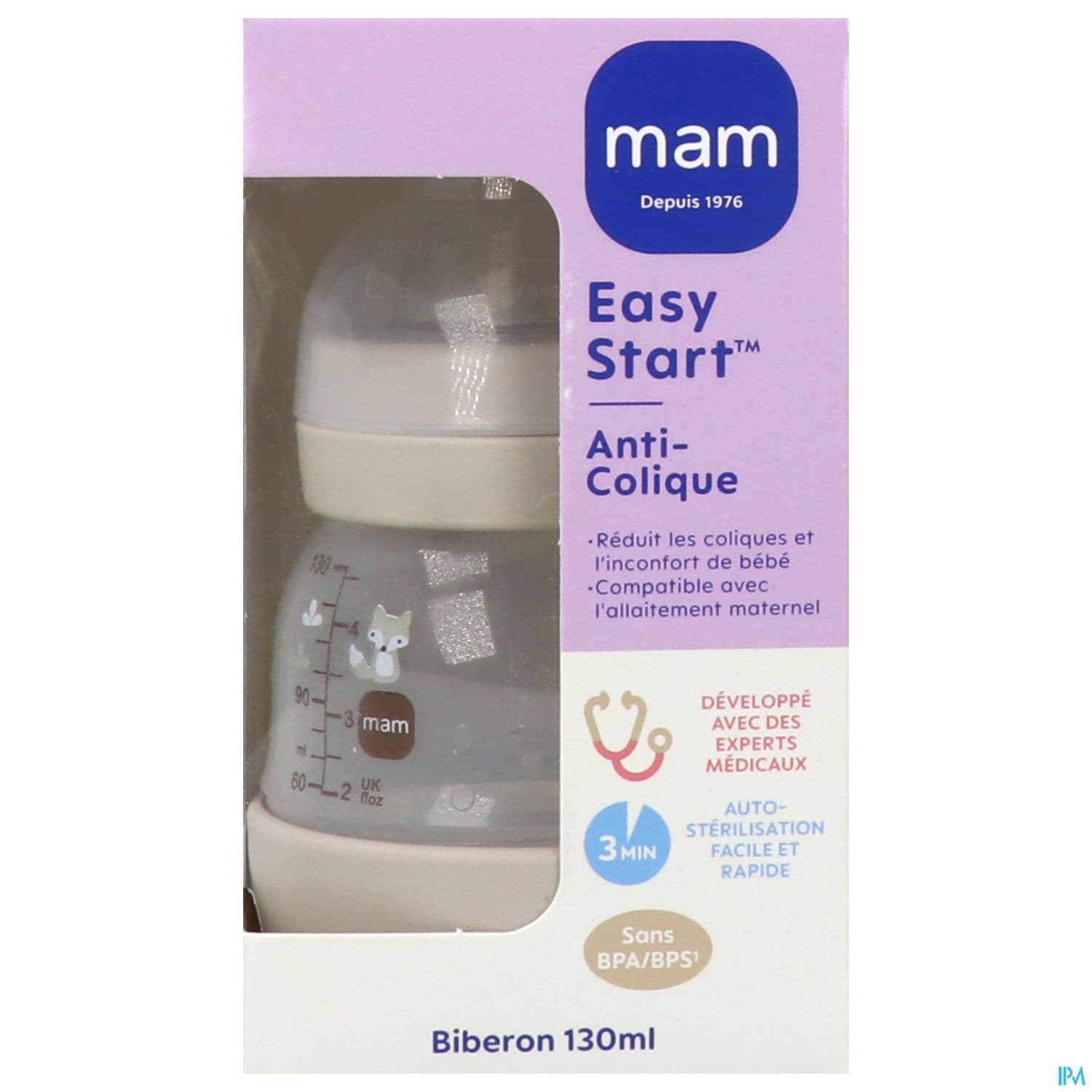 MAM BIB E ST A/COL SABLE D0 130ML