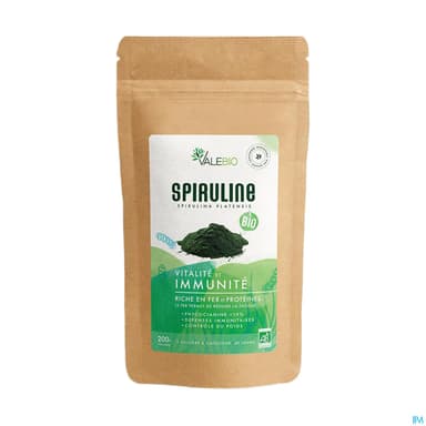 Valebio Super Aliments En Poudre Spiruline Bio 200g