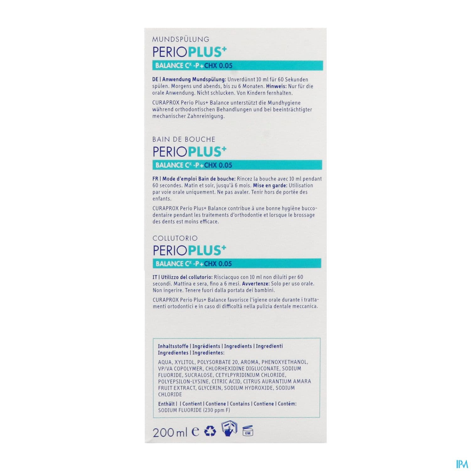 Perio Plus+ Balance Bain De Bouche 200ml
