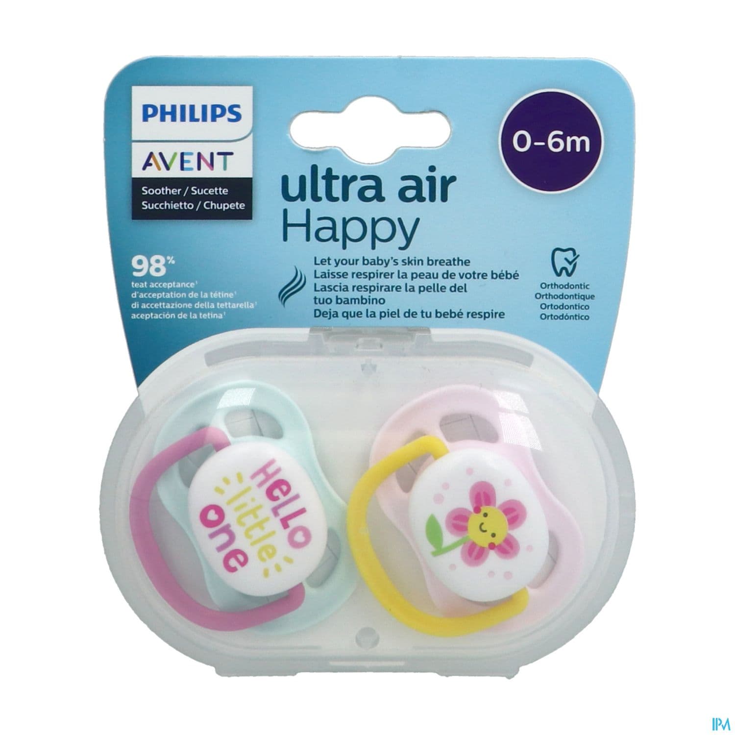 Avent Sucette Ultra Air Mixte Love Mama 0/6mois Scf080/09 X2