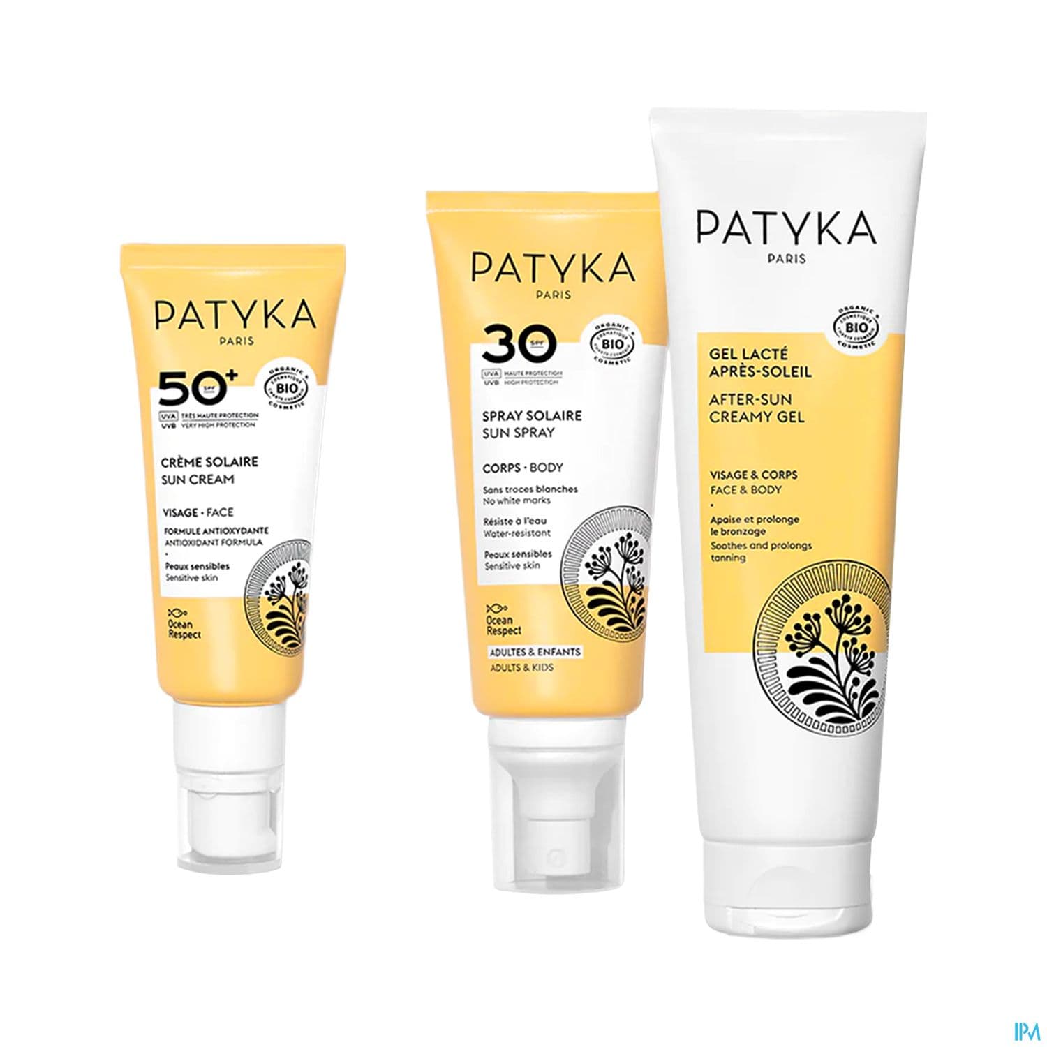 Patyka Coffret Solaire Spf50+ Bio 3produits