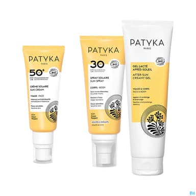 Patyka Coffret Solaire Spf50+ Bio 3produits
