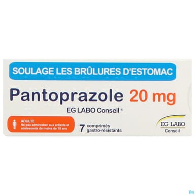 Pantoprazole Eg Labo Conseil 20mg Comprime Gastroresistant 7