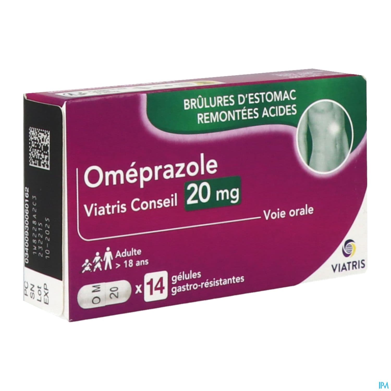 OMEPRAZOLE 20MG VTS CONS GEL 14