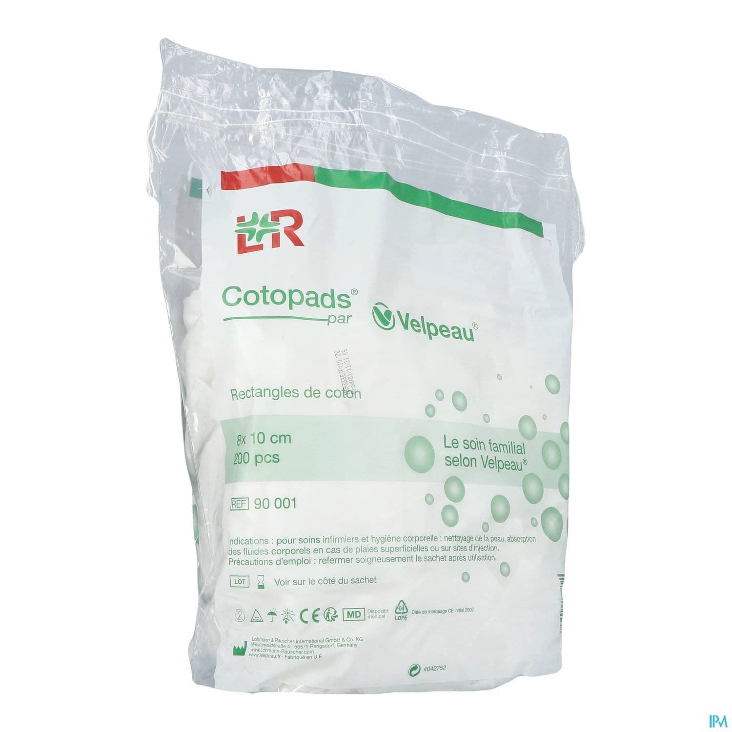 Velpeau Cotopads Rectangle Coton 8cm X 10cm 200