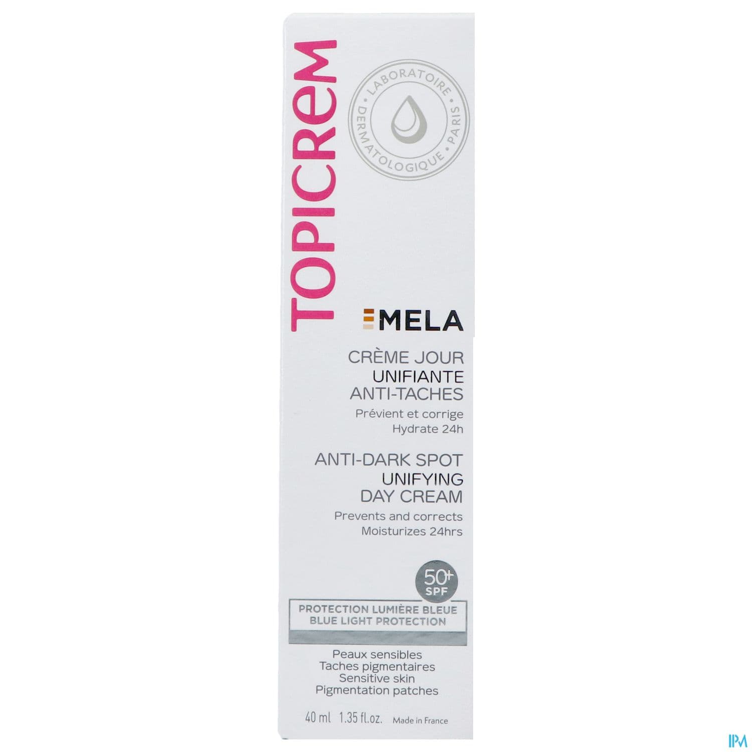 TOPICREM MELA CR A/TACHE 50+ 40ML