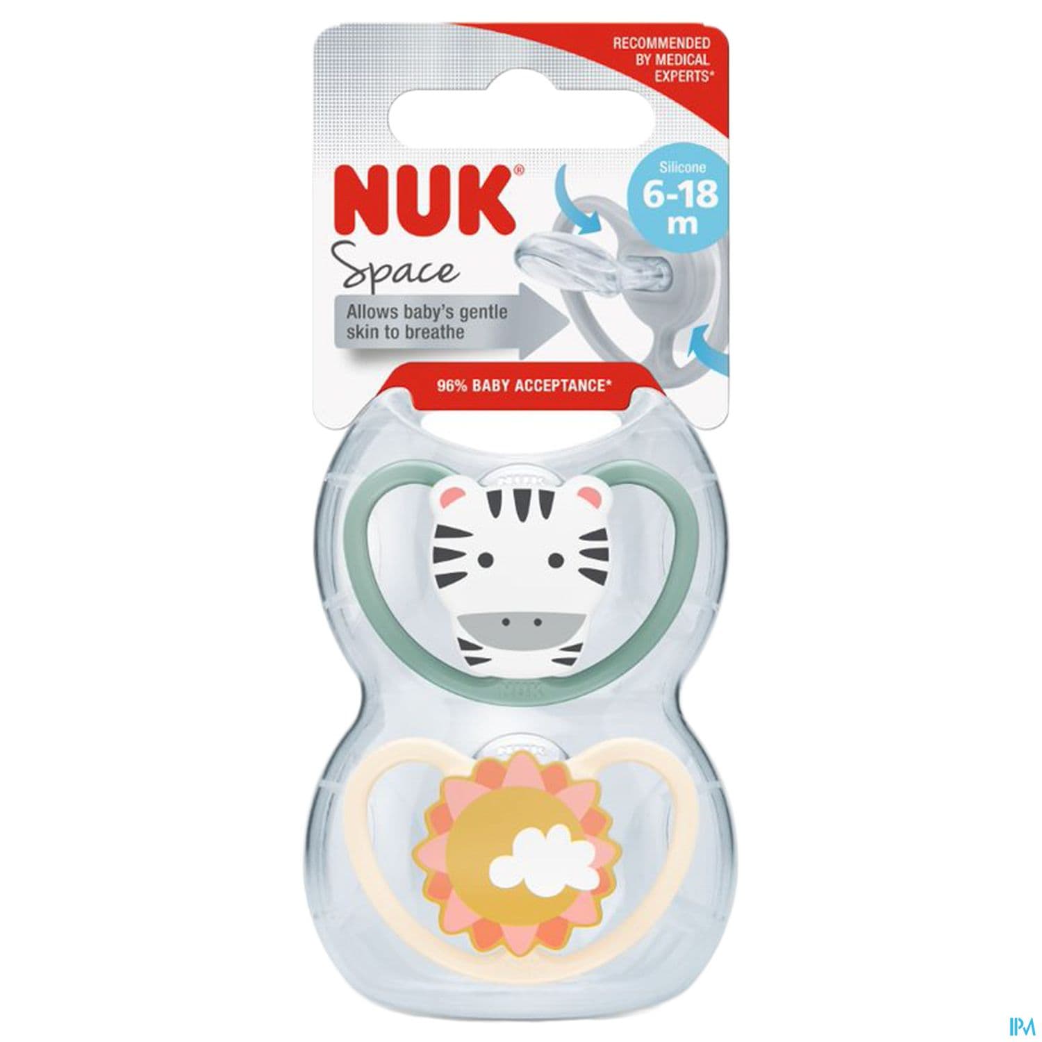 Nuk Sucette Silicone Space 6/18m Garcon X2