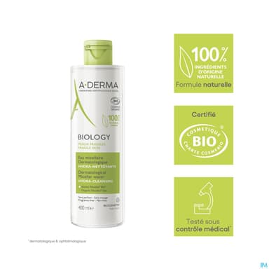 A Derma Biology Eau Micellaire Dermatologique Hydra Nettoyante 400ml