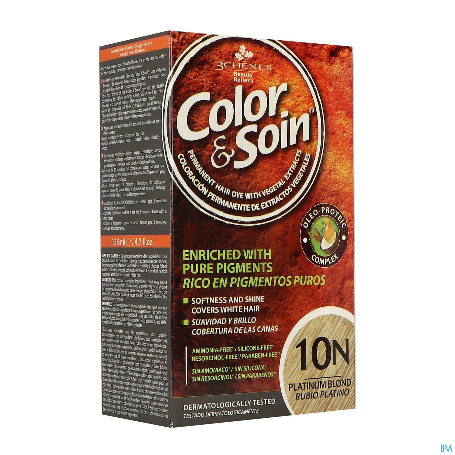 3 CHENES COLOR/SOIN BL PLATINE 10N