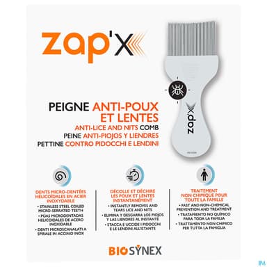 Zap X Peigne Antipoux Lentes Electronique