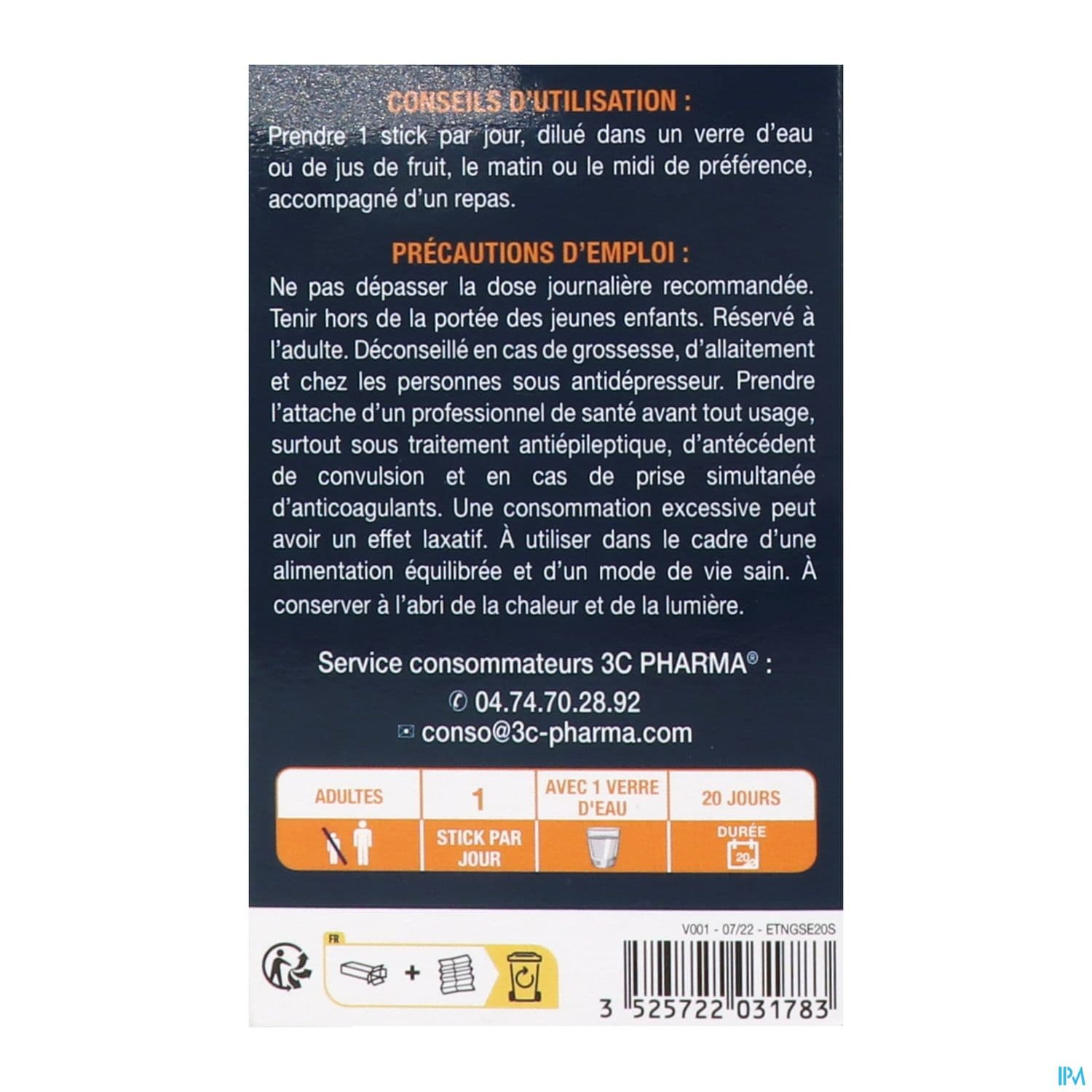 3c Pharma Neurogenius Senior Stick 20