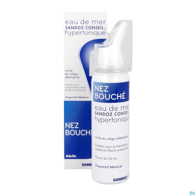 Eau Mer Hypertonique Sandoz Conseil Spray 50ml