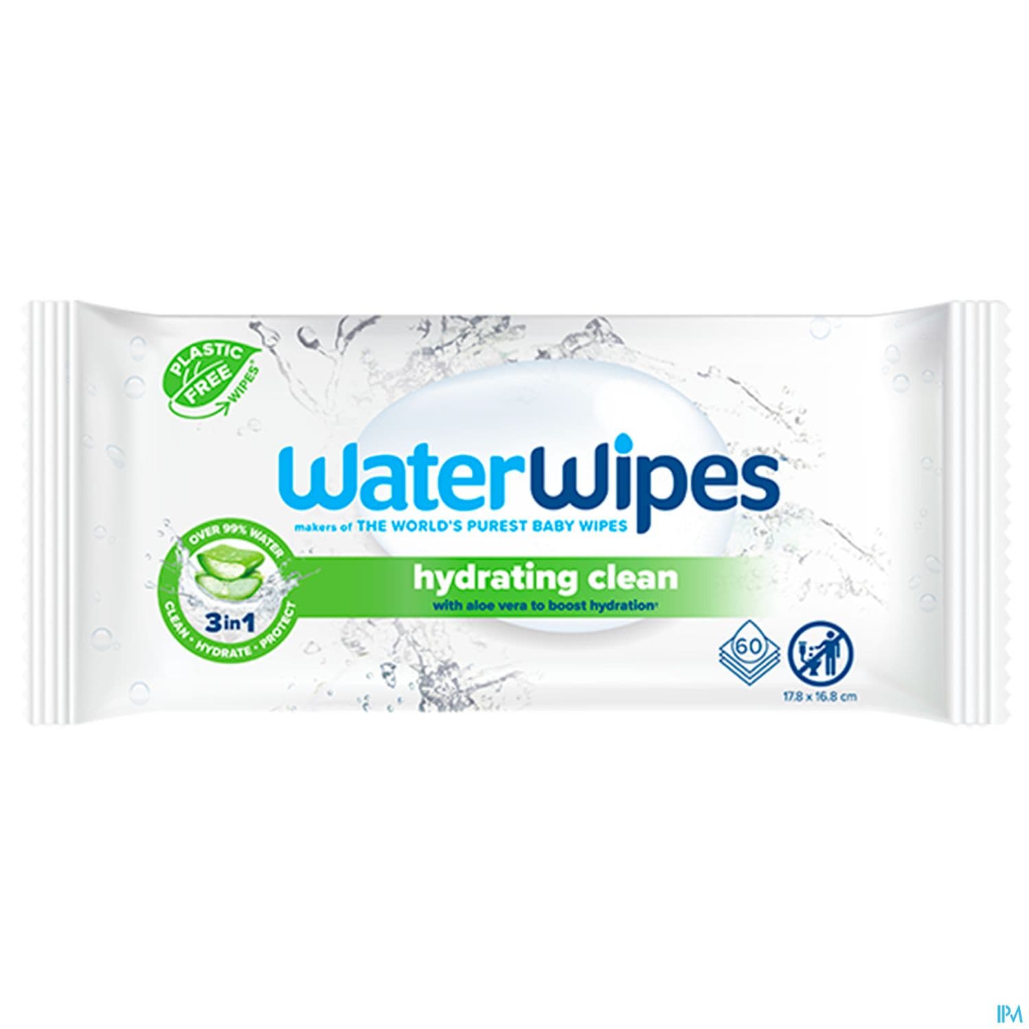 Waterwipes Lingette Compostable Hydratante Aloe Vera 60