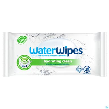 Waterwipes Lingette Compostable Hydratante Aloe Vera 60