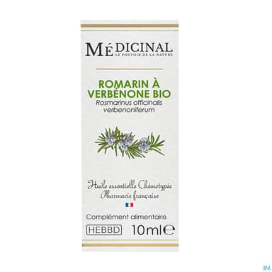Medicinal Huile Essentielle Romarin Verbenone Bio 10ml