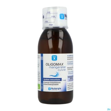 Nutergia Oligomax Manganese Cuivre Solution Buvable 150ml