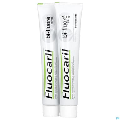Fluocaril Bi Fluore 145mg Dentifrice Blancheur 75ml X2