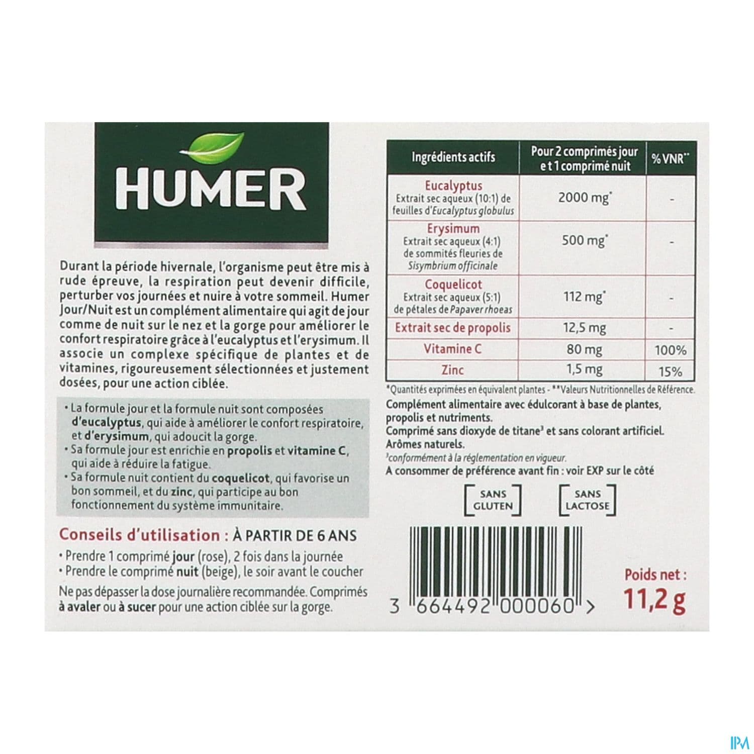 Humer Nez Gorge Jour Nuit Comprime 15