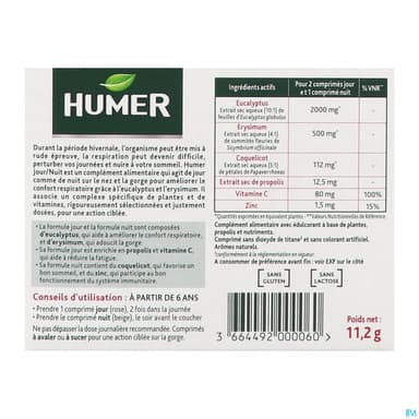 Humer Nez Gorge Jour Nuit Comprime 15