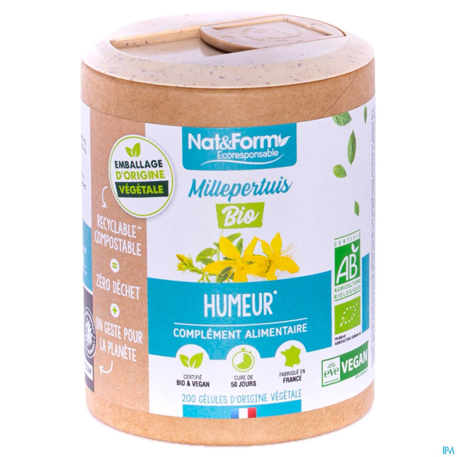 Nat Et Form Ecoresponsable Millepertuis Bio Gelule Vegetale 200