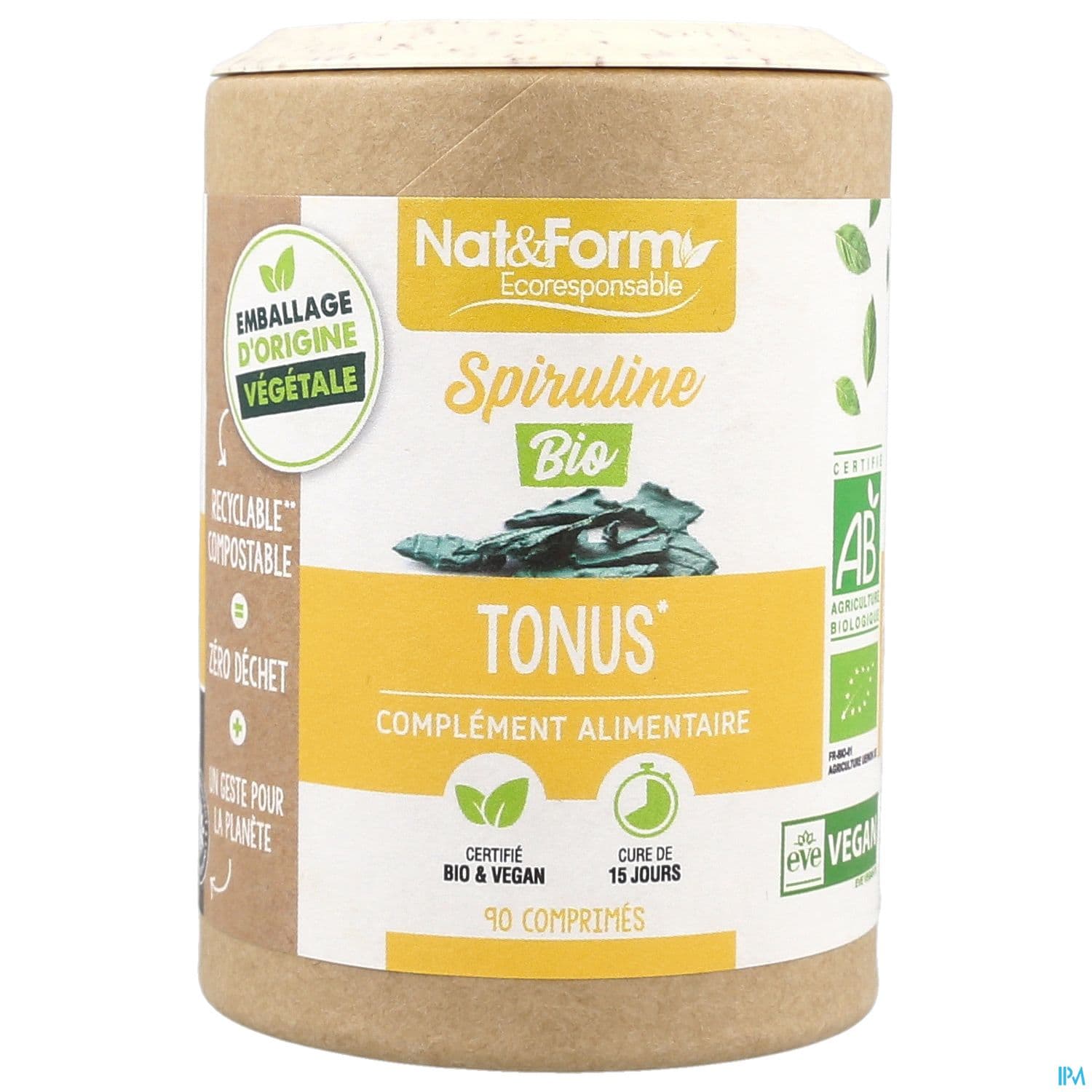 Nat Et Form Ecoresponsable Spiruline Bio Comprime 90