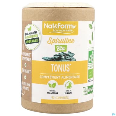 Nat Et Form Ecoresponsable Spiruline Bio Comprime 90