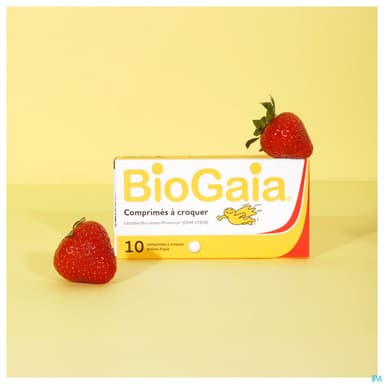 Biogaia Protectis Fraise Comprime A Croquer 10