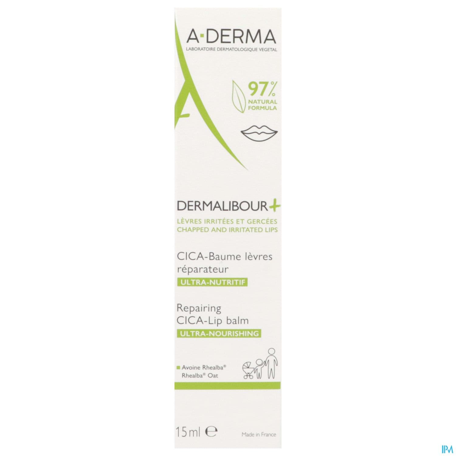 A-DERMA DERMALIBOUR CICA+ LEVRE 15