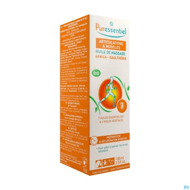 Puressentiel Huile De Massage Bio Effort Musculaire Arnica Gaultherie Nouvelle Formule 100ml