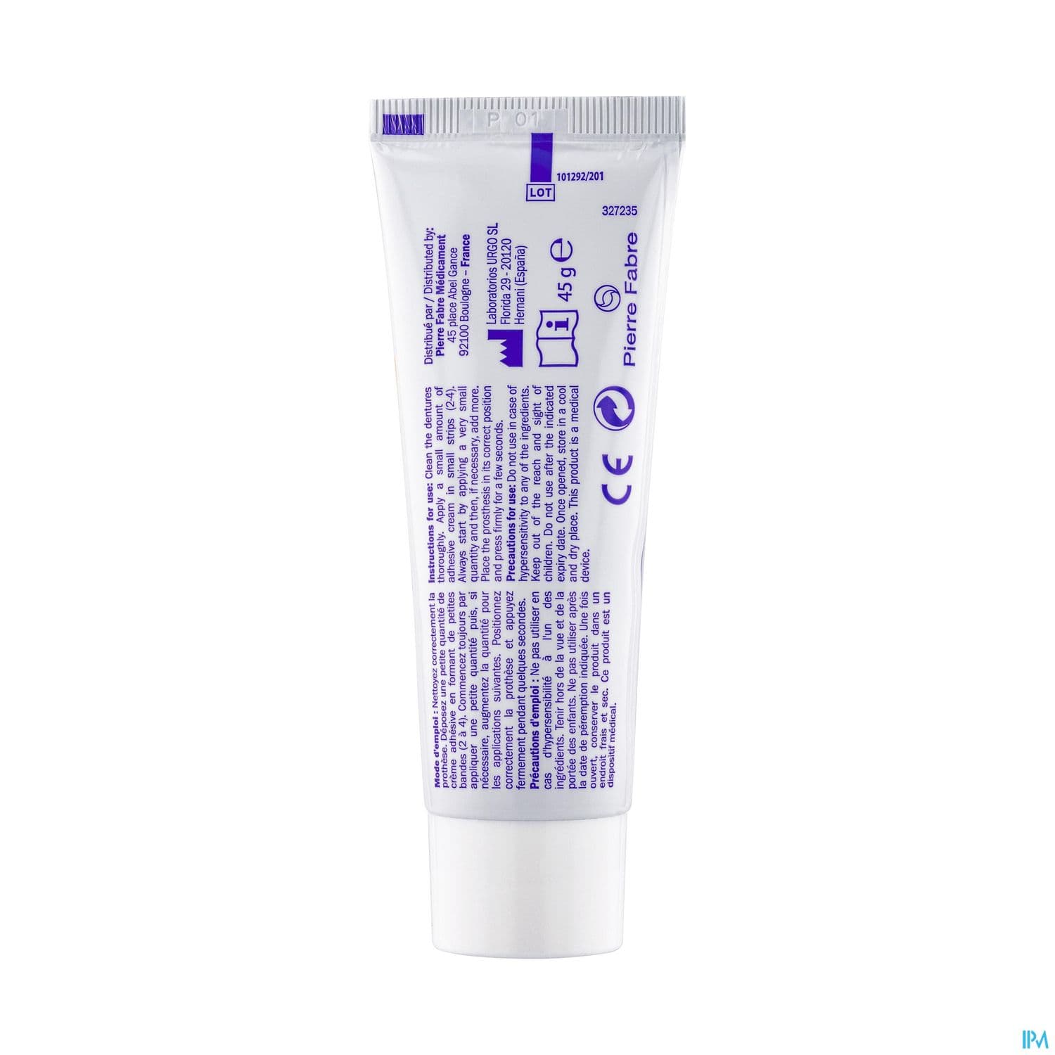 Elgydium Fix Fixation Forte Creme Fixative Gout Neutre 45g