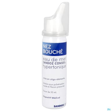 Eau Mer Hypertonique Sandoz Conseil Spray 50ml