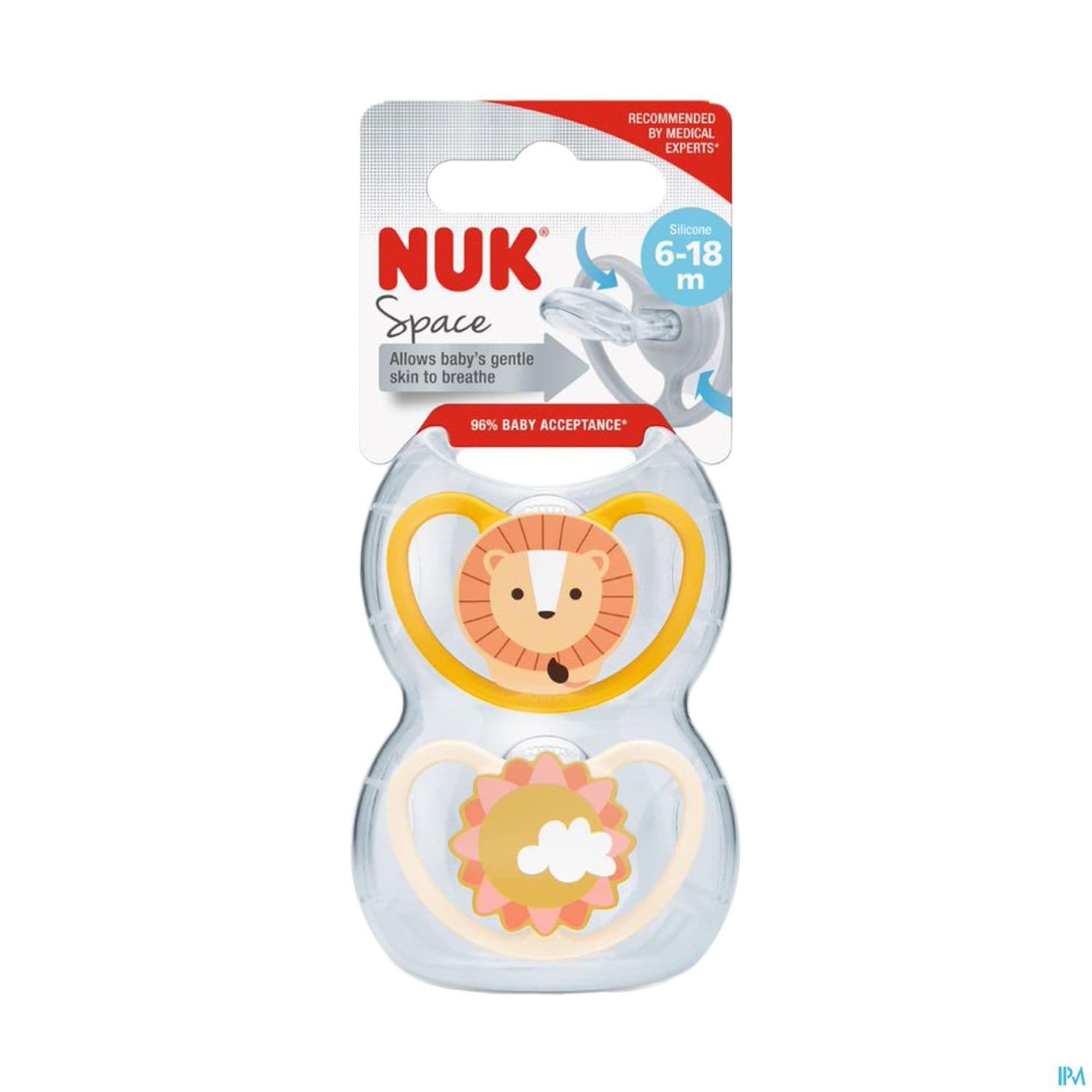 Nuk Sucette Silicone Space 6/18m Fille X2