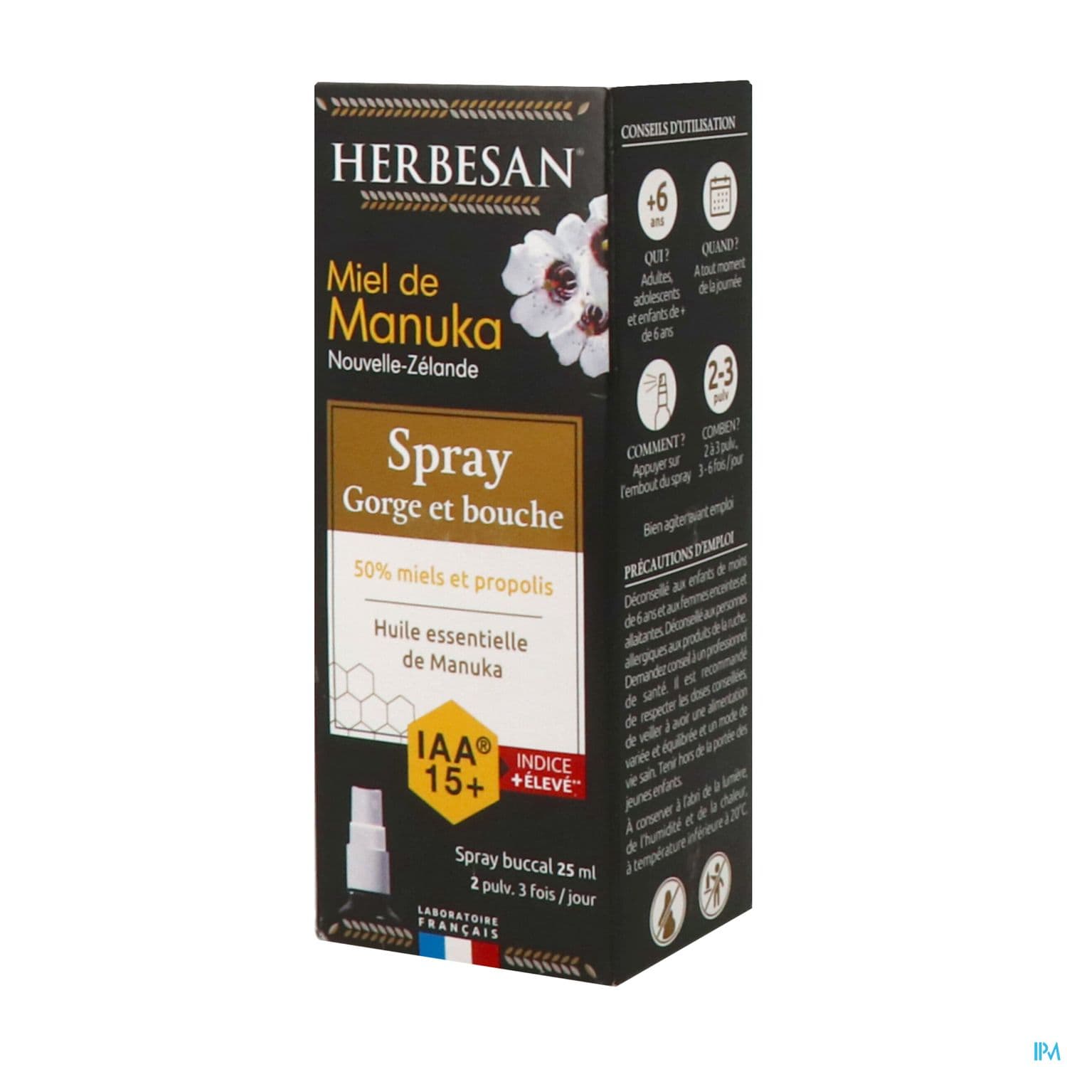 Herbesan Spray Gorge Miel De Manuka Iaa10+ 25ml
