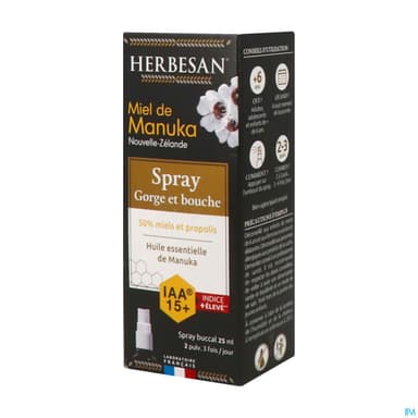 Herbesan Spray Gorge Miel De Manuka Iaa10+ 25ml