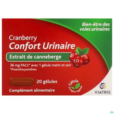 Viatris Cranberry Confort Urinaire Gelule 20