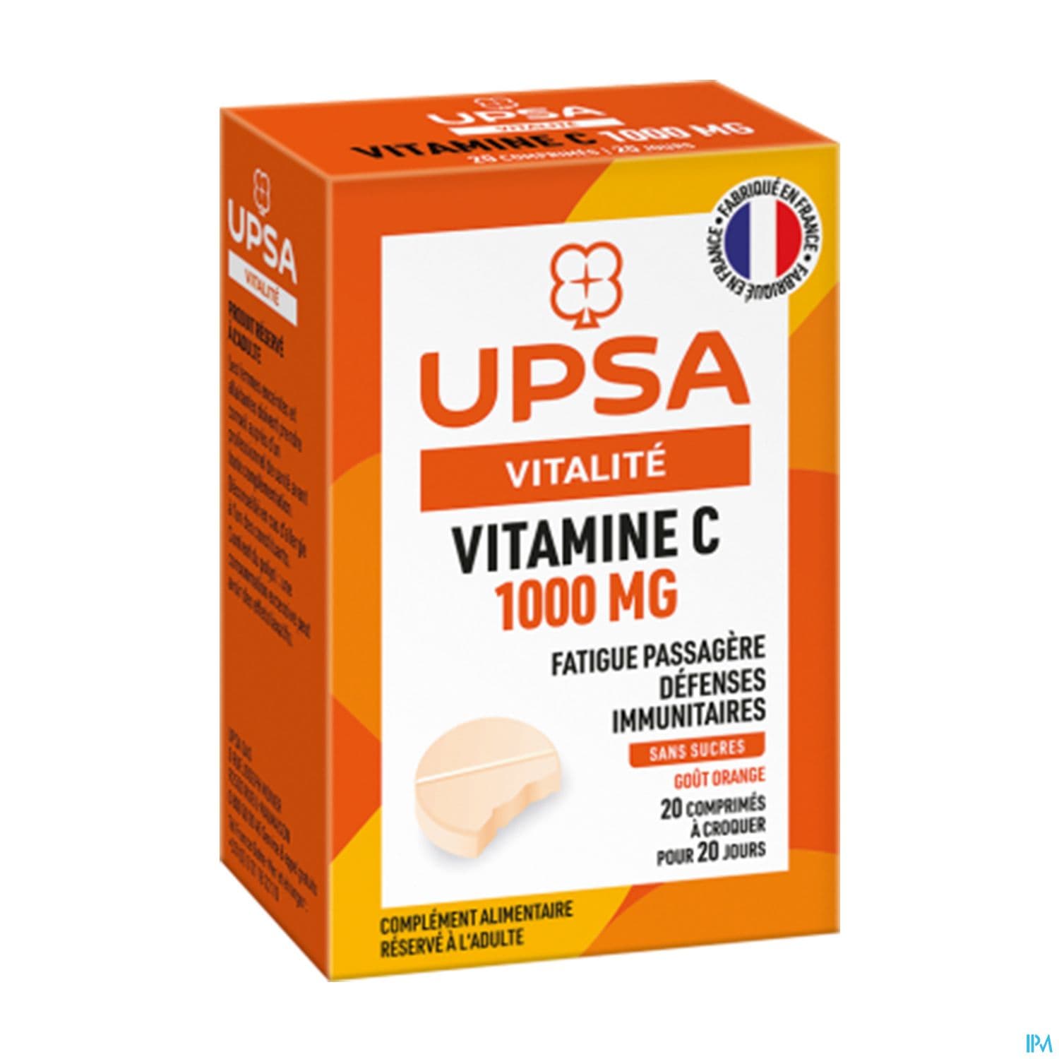 VITAMINE C 1000MG UPSA CPR CROQ 20