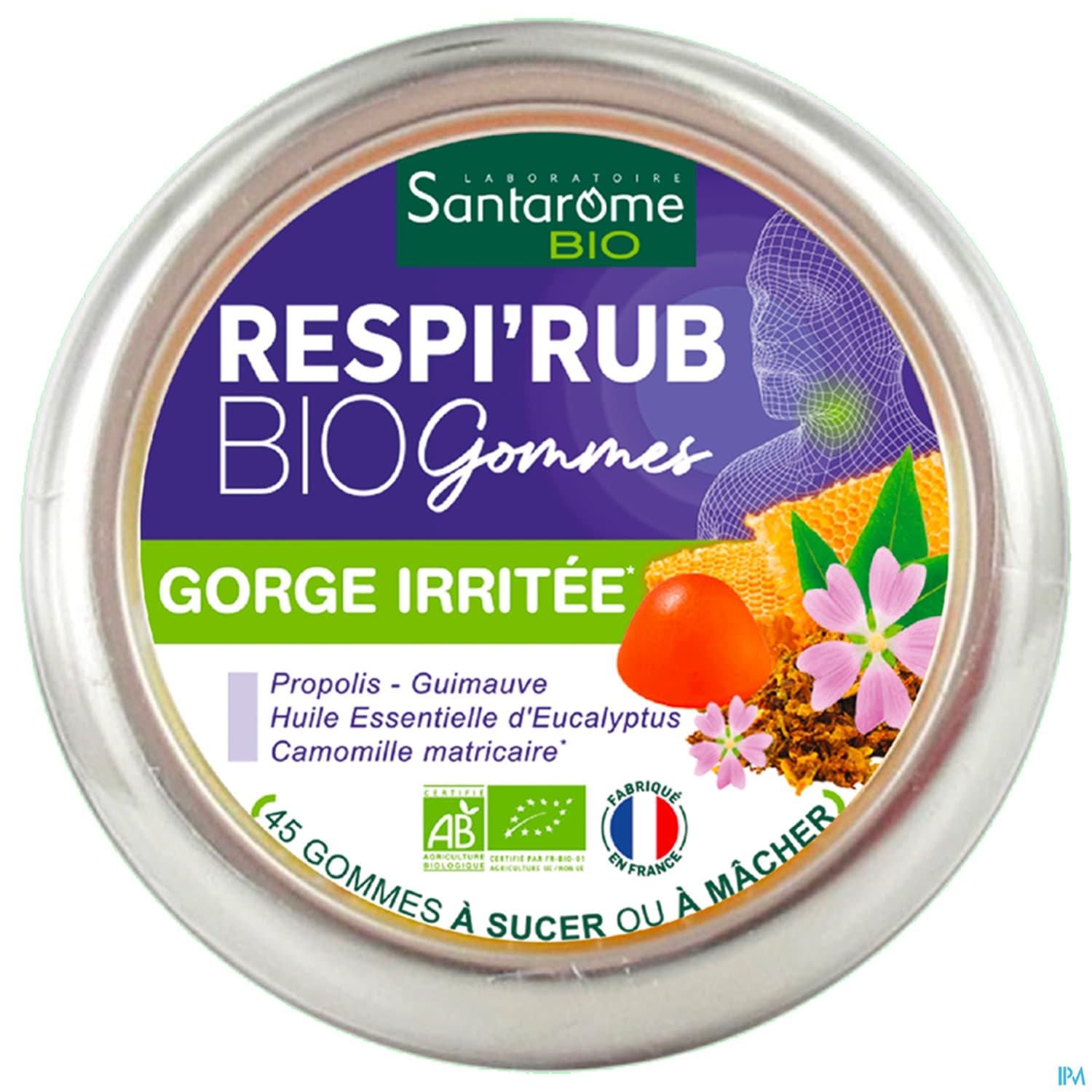 SANTAROME RESPIRUB GOMME BIO 45G