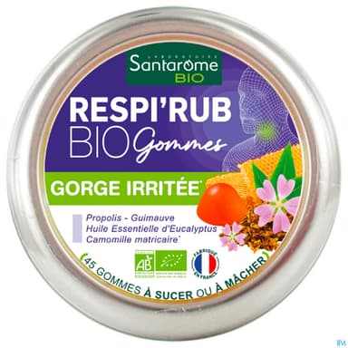 SANTAROME RESPIRUB GOMME BIO 45G