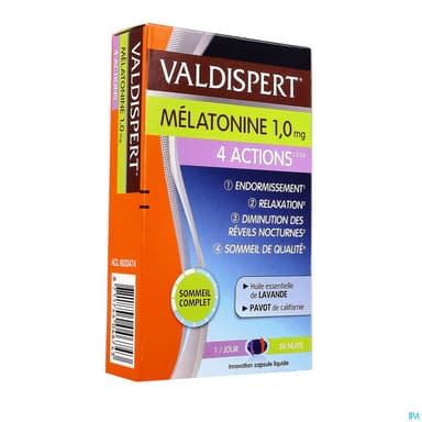 Valdispert Melatonine 1mg 4 Actions Comprime 30