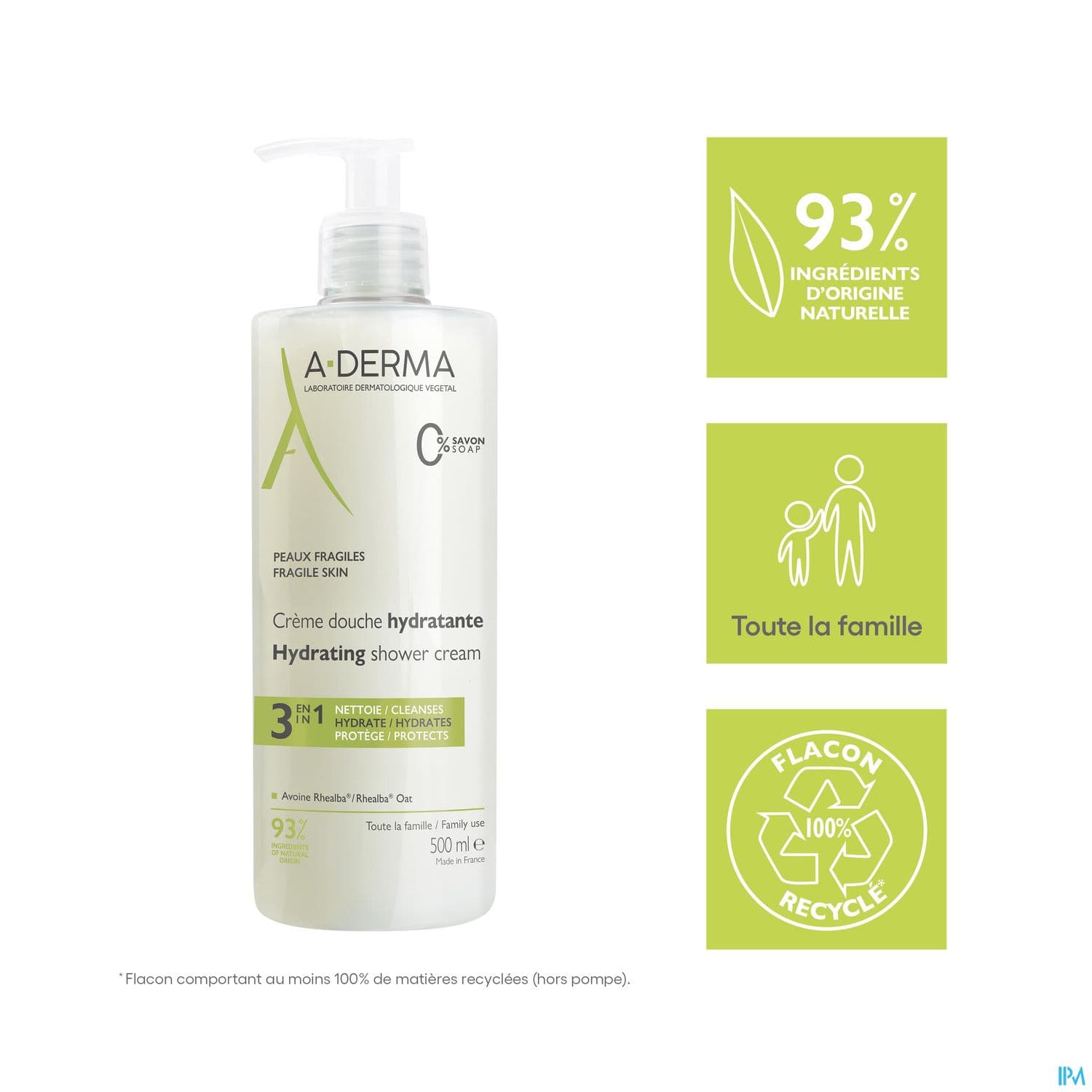 A-DERMA CR DCH HYDRATANTE 500ML