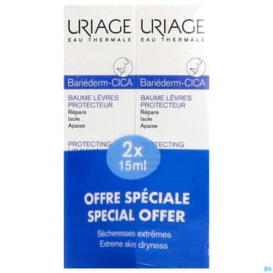 Uriage Bariederm Levres Baume Tube 2x15ml Promo