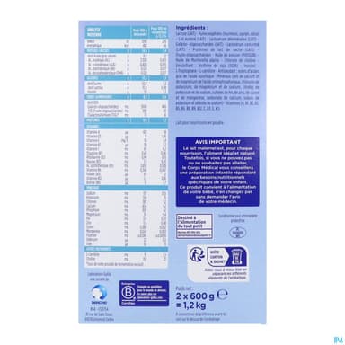GALLIA CALISMA 1AGE LAIT PDR 1200G