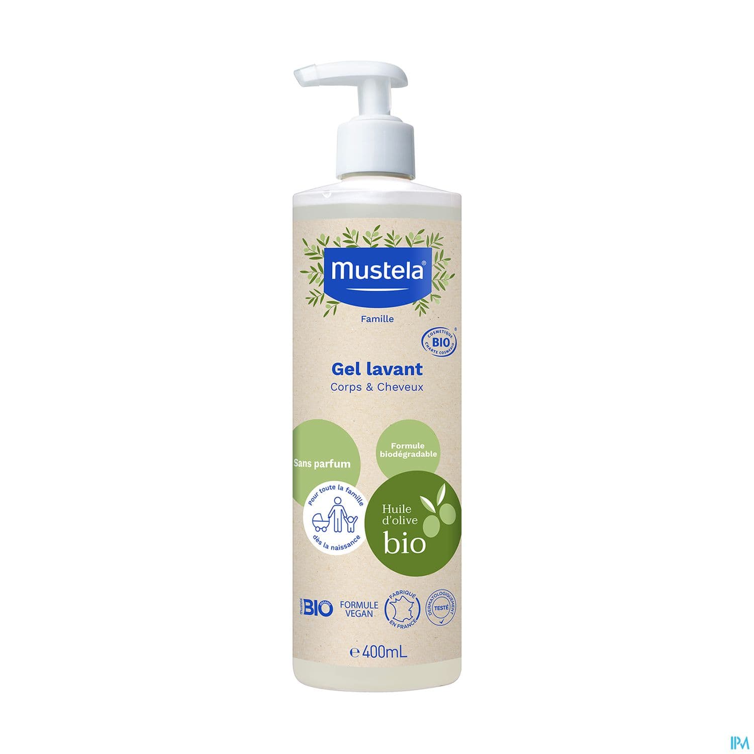 MUSTELA BIO GEL LAV CORPS/CHEV 400
