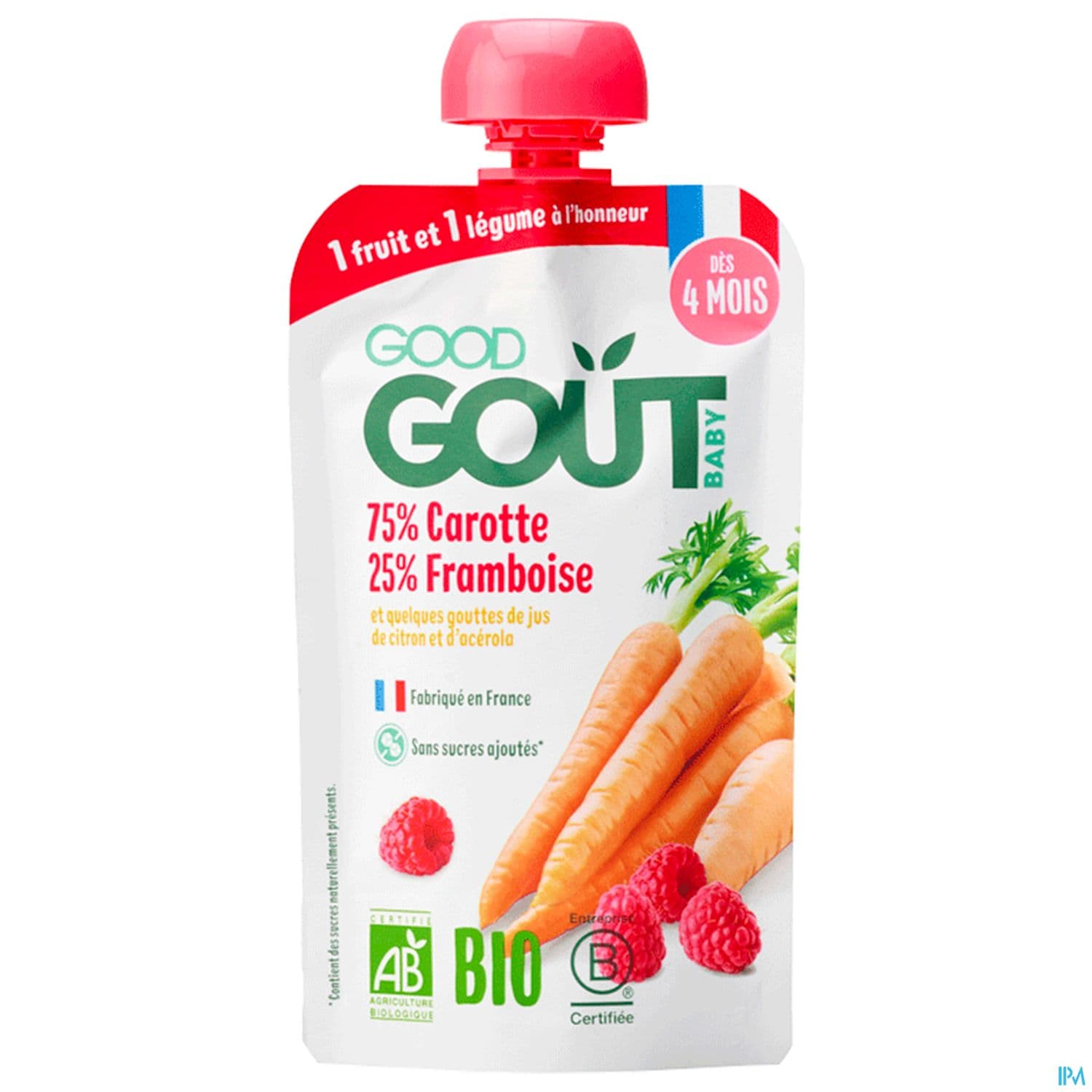 GOODGOUT CAROTTE/FRAMBOISE 120G