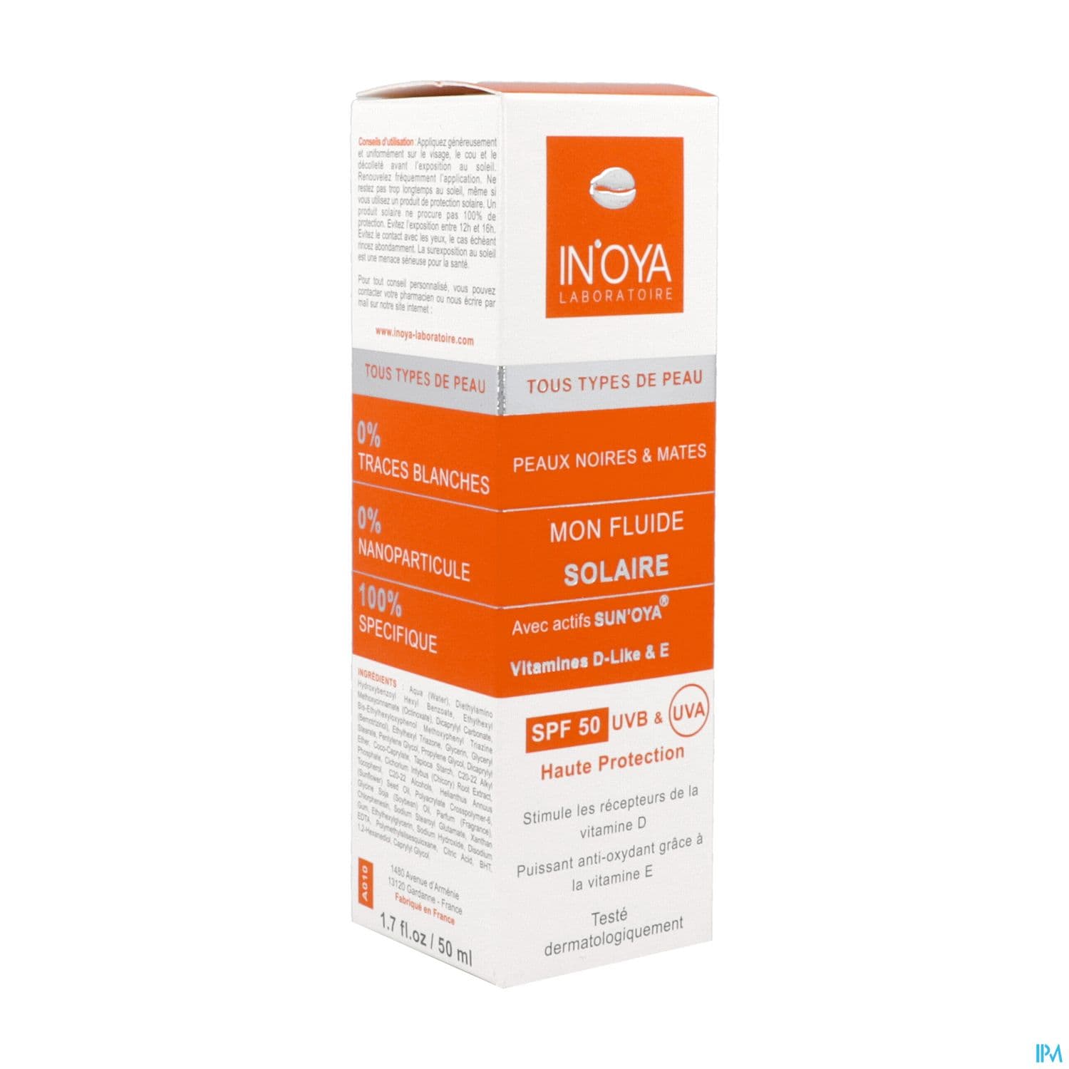 IN'OYA SUN'OYA SPF50 FLUIDE 50ML — Pharmacie du Flore