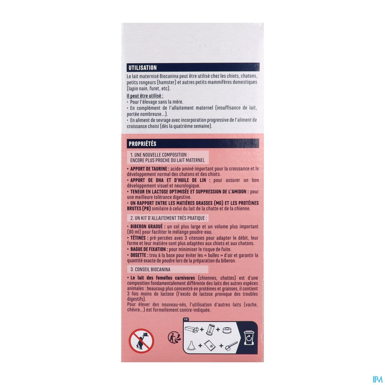 BIOCANINA LAIT AV/BIB+TETIN400G