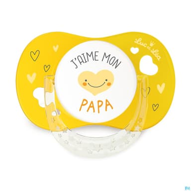 Luc Et Lea Sucette Anatomique Papa Anneau 6/18m