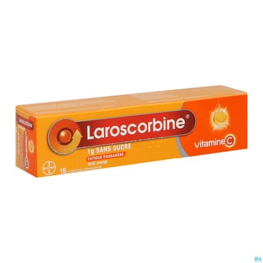 Laroscorbine Sans Sucre 1g Comprime Effervescent 15